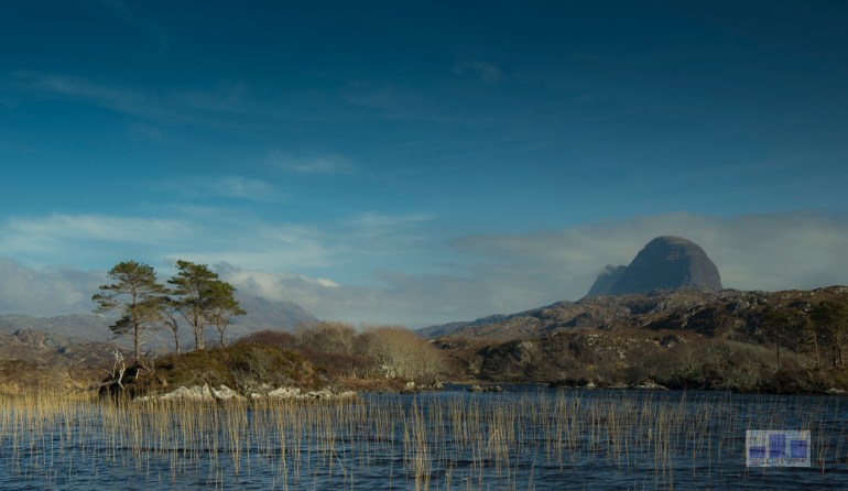This is rapidly becoming one of my favourite mountains and I have only seen it from about 8 miles out. That said I have seen it from every side and in most weather conditions. I do think framing it from the Loch with the small tree island places it in a truly grand setting. Oh by the way I did say mountain but technically it is only a Corbet but with such a dramatic shark fin shape and steep slopes it deserves real consideration - enjoy.